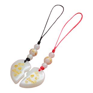 手机挂绳夜光合心情侣一对刻字男生手机壳挂件u盘钥匙女包包挂件