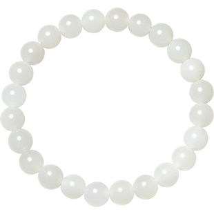 潮宏基倾玉和田玉手链玉石白玉手串手饰转运串珠圆珠生日礼物