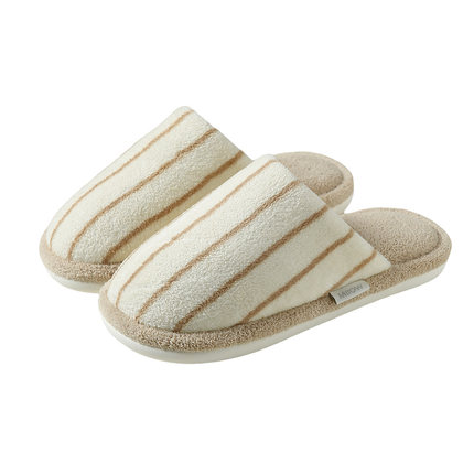 猫人条纹静音家居棉拖鞋25秋冬