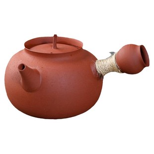 明德园薄胎手拉红泥砂铫电陶炉炭炉侧把烧水陶壶卡盖玉书煨煮茶器
