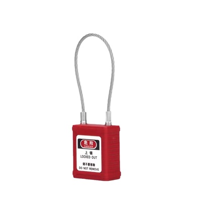 设备锁定不锈钢缆绳3.5*150挂锁