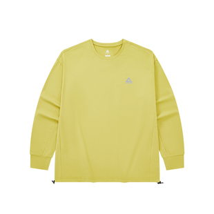 匹克圆领长袖T恤春新款男运动服休闲卫衣女羽毛球速干套头衫情侣