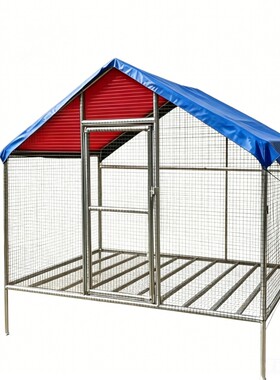 离地网床鸡棚养鸡搭建孔雀户外防雨鸡笼大型鸡舍家用养殖鸽笼笼子