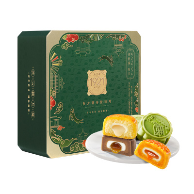 五芳斋月饼礼盒装奶黄流心中秋节
