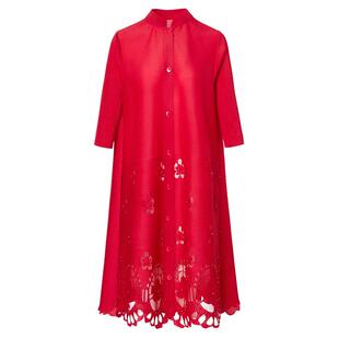 三宅高端褶皱黑色连衣裙春季新款妈妈裙子衣服镂空宽松大码弹簧裙