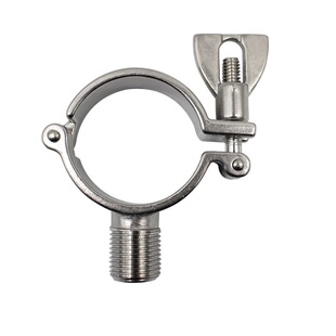 304不锈钢管支架管夹管道卡装饰管线管托架卫生级管子架4分外螺纹