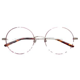 米八日本复古金丝明星石原里美同款近视眼镜框圆形小脸超轻平光镜