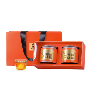 桂花祁红祁门红茶茶叶旗舰店正宗浓香型花茶礼盒装130g节日送礼茶