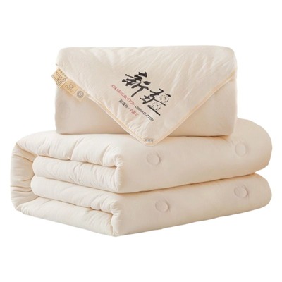 无印良品新疆棉花被子被芯子母被二合一拉链款冬被加厚棉被长绒棉