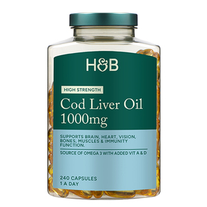 英国荷柏瑞hb鱼油深海鳕鱼肝油omega3中老年护心脑眼成人维生素