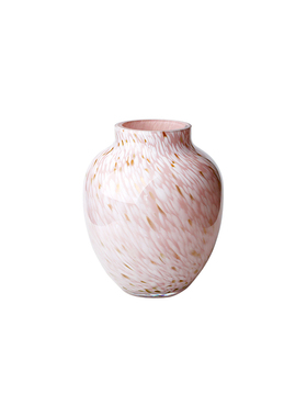 收集时光 粉雾金纱 璨然圆肚花瓶 家居摆件 桌面手工花瓶 插花瓶