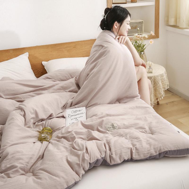 被子春秋被单人冬被1.5米6斤加厚学生宿舍夏季薄空调棉被1.8m四季