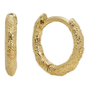 Monica Vinader陶纹迷你耳环素圈气质雕刻耳饰质感耳扣镀金复古女