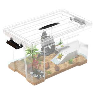 乌龟周转箱养乌龟家用特大号过滤造景塑料透明养鱼养殖箱子乌龟缸