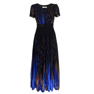 碎花连衣裙女长款到脚踝2025夏季新款雪纺气质显瘦大摆拖地长裙子