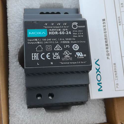 议价MOXA HDR-60-24 24V导轨式电源 现货