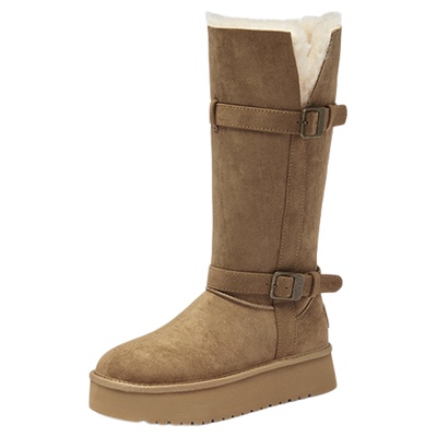 达芙妮高筒雪地靴女加厚