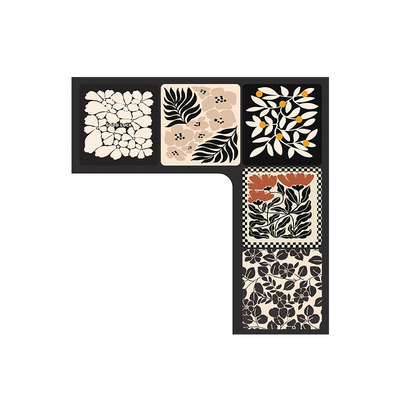 L型浴室地垫硅藻泥吸水垫卫生间门口防滑垫子厕所脚垫地毯卫浴