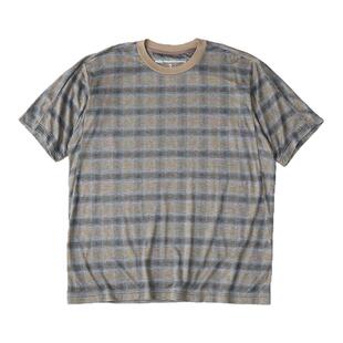 White Mountaineering 26春夏新款男士圆领格纹T恤衫银泰百货