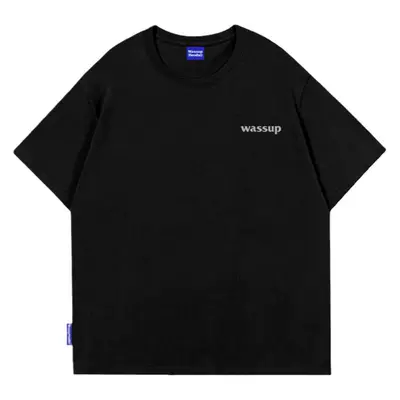 WASSUP字母短袖男女同款纯棉