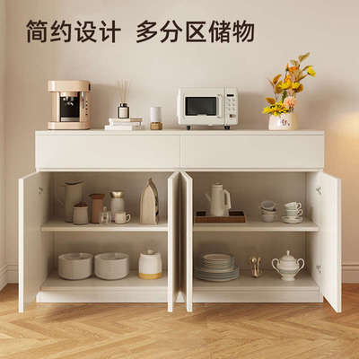 餐边柜靠墙一体储物柜厨房现代简约客厅置物架家用柜子实木生态板