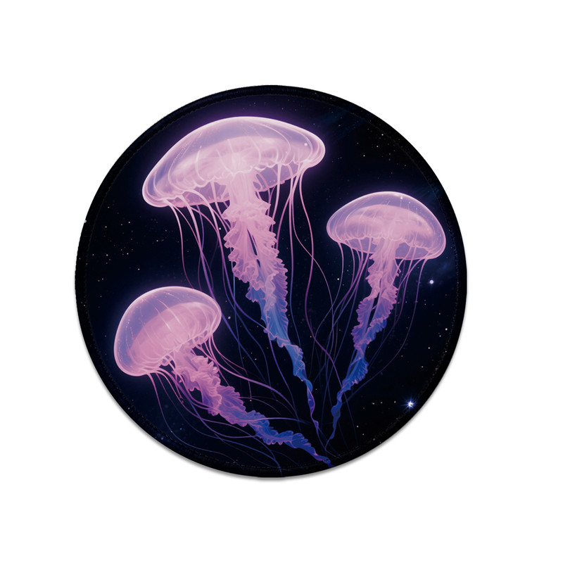 ZO暗星空粉紫发光防滑鼠标垫