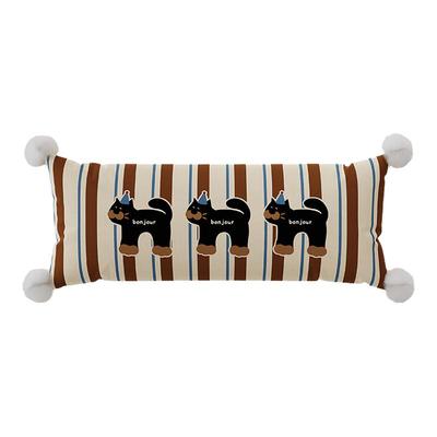 猫猫美拉德氛围高级感抱枕客厅沙发靠枕床上睡觉长条形靠垫可拆洗