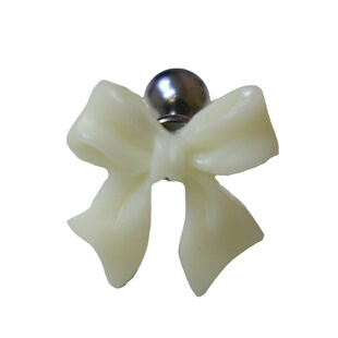 猴子家设计夏日新款钛钢奶油果冻色蝴蝶结耳饰螺丝拧扣耳钉耳蜗钉