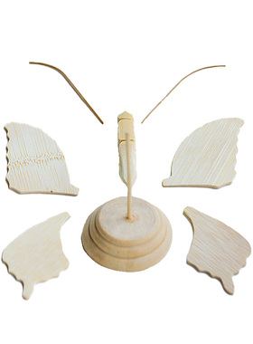 益智昆虫蝴蝶玩具竹子桌面摆件