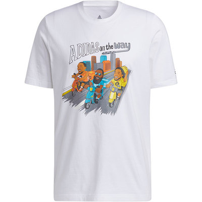 阿迪达斯夏季男子篮球运动短袖