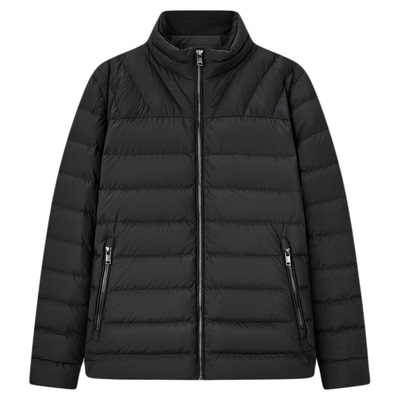 九牧王男士冬季轻量立领排骨轻薄羽绒服修身夹克保暖冬装外套男款