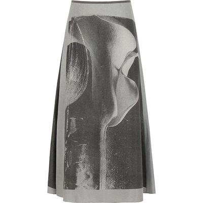 【精工系列】LESS桑蚕真丝腰裙女印花气质宽松A版半身裙2O3D12450