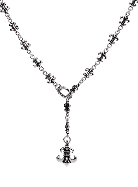 复古高级感鸢尾流苏吊坠项链小众