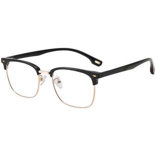 康视顿眼镜新款近视眼镜男商务休闲文艺复古眉框眼镜架KM52143