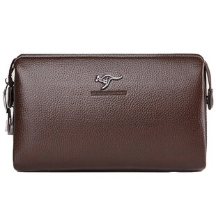 男士手包2025新款休闲手抓包真皮钱包提包大容量密码锁长款手拿包