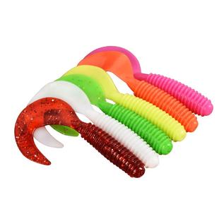 螺纹T尾路亚软饵螺旋小t尾微物软虫假饵缓沉根钓波动鳜鱼鲈鱼翘嘴