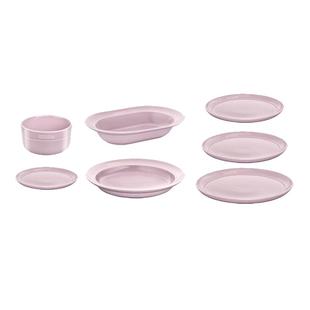 staub珐宝夜樱粉色陶瓷碗盘子菜盘家用餐盘套装深盘碗具餐具餐碟