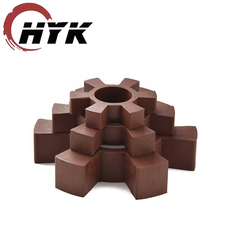 批发梅花垫氟橡胶联轴器橡胶减震垫弹性缓冲梅花联轴器橡胶垫T150