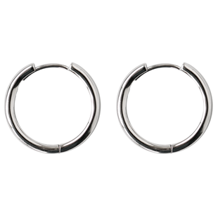 S925纯银圆圈耳环男女日韩国权志龙GD同款耳圈个性中性风耳扣情侣