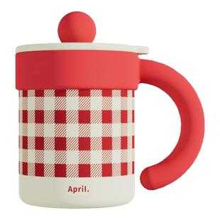 April桌面保温马克杯带盖陶瓷内胆316不锈钢高颜值办公室水杯女生