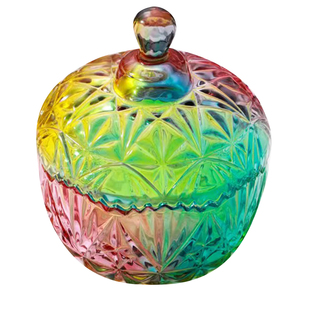 天然白水晶消磁石玻璃碗饰品净化器皿粉晶碎石首饰收纳盒糖果盅