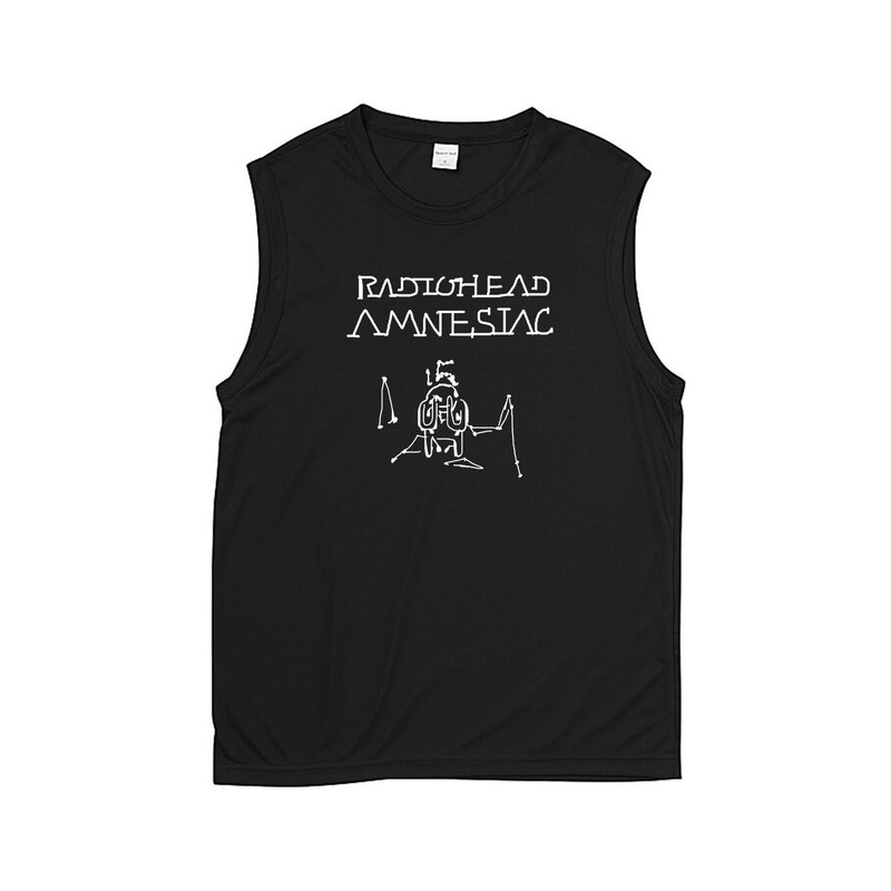 radiohead demo电台司令电头潦草手绘文字设计感文艺摇滚纯棉坎肩