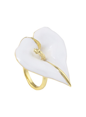 ZIVGREY马蹄莲开口戒指