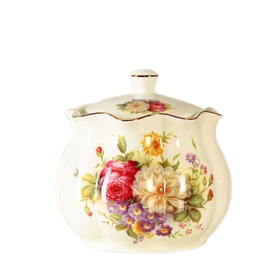 茶叶罐糖缸糖果罐陶瓷储物罐客厅家居摆件客厅壁柜装饰品结婚礼品