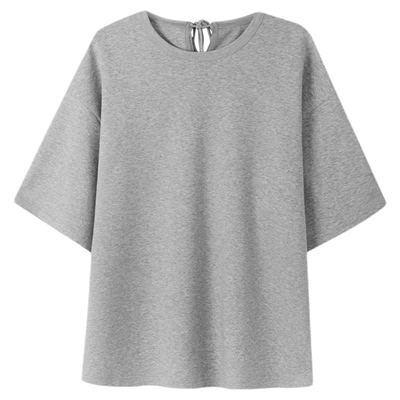 swx studio 空气层 后背设计感系带宽松休闲廓形T恤 2010B