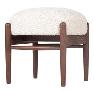 2025年新款实木黑胡桃木高颜值设计师矮凳客厅小凳子梳妆凳高40cm