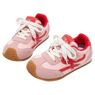女童鞋子儿童多巴胺德训运动板鞋2026新款早春季透气红色大童阿甘
