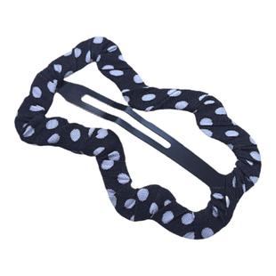 黑色布艺发夹绕布BB夹刘海夹简约侧边发卡发饰边夹不伤发包布bb夹