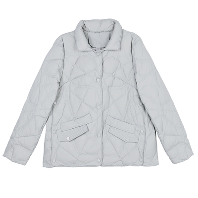 小个子妈妈冬装短款羽绒服白鸭绒