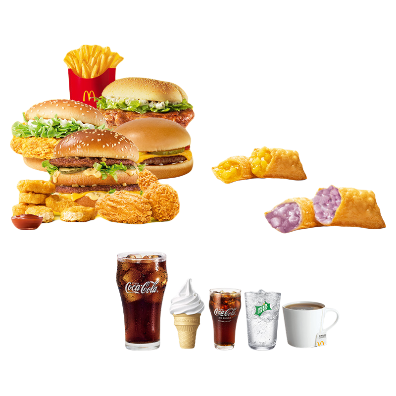 麦当劳 官方旗舰店 全明星汉堡四人餐 单次券【勿填陌生号码】
